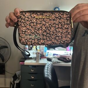 Leopard print Michael Kors wristlet